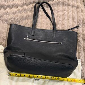 Shinola Black Pebbled Leather Tote